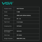ماشین اصلاح خط زن وی جی آر vgr v-260